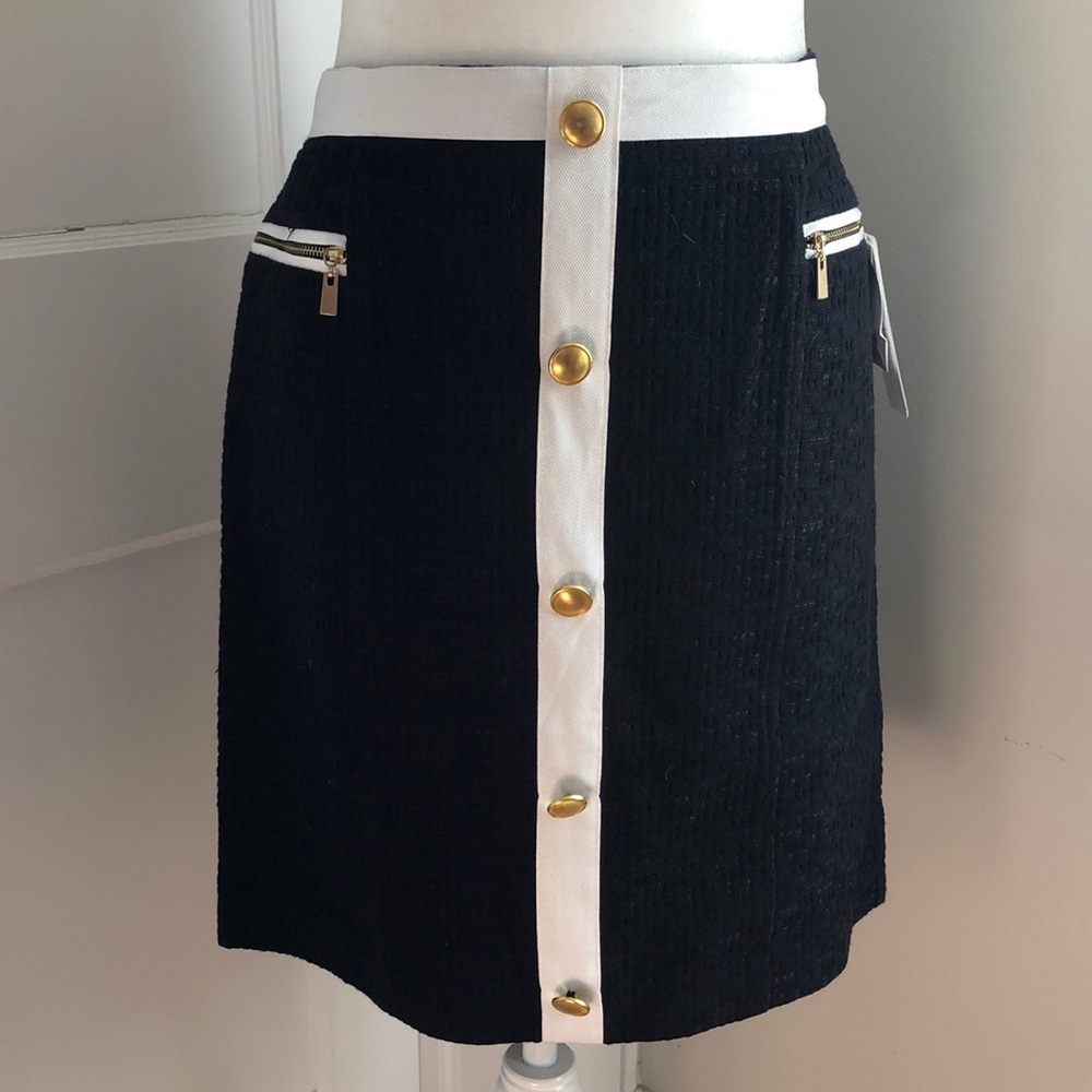 Laundry by Shelli Segal Black Chanel(esque) Skirt Sz. 8. NWT